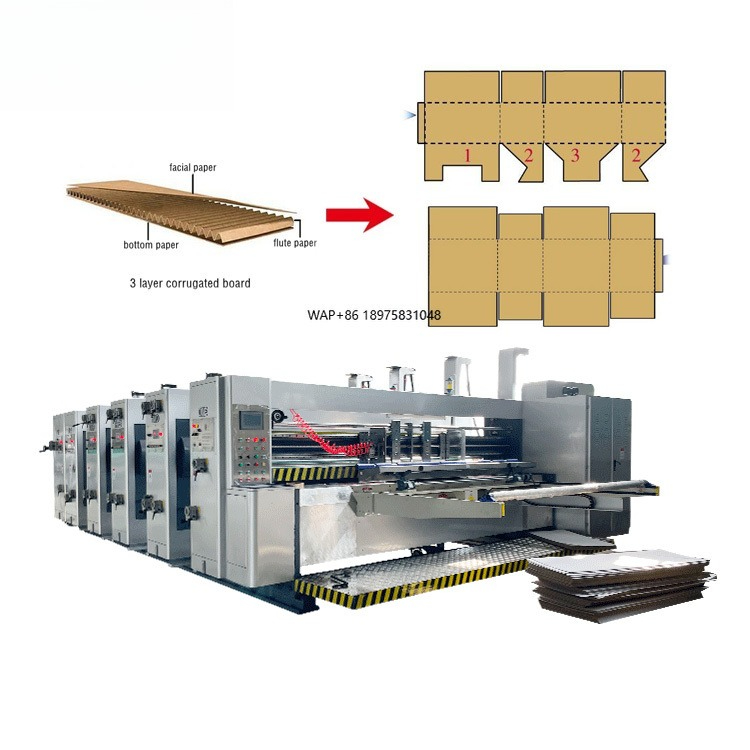 Die Cutting Machine - เครื่องทำกล่องกระดาษอัตโนมัติ 4 สี พร้อมระบบพิมพ์ ตัด และบรรจุภัณฑ์