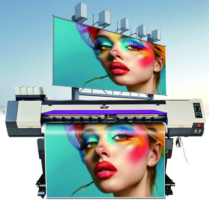 Commercial Wallpaper Printing - เครื่องพิมพ์อิงค์เจ็ท Santos 1.6M Eco Solvent สำหรับงานพิมพ์ป้ายไวนิล