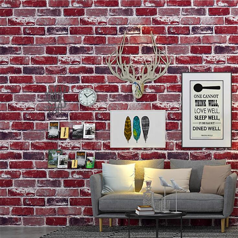 วอลเปเปอร์ลายอิฐแดงวินเทจแบบมี - Commercial Wallpaper Printing บทวิจารณ์และราคา